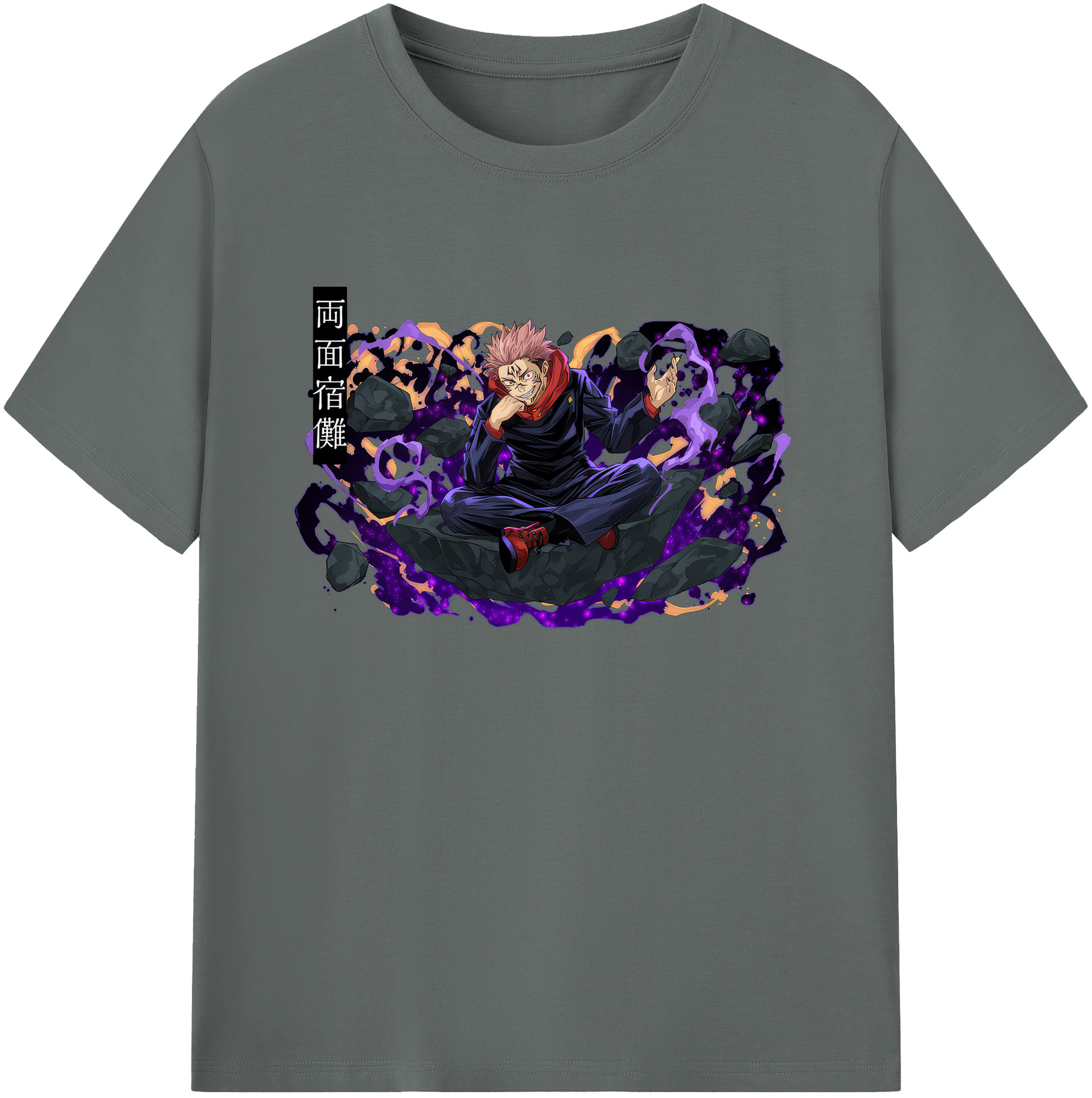 （画像用） 呪術廻戦 Jujutsu Kaisen 綿100％ メンズ半袖Tシャツ｜肌触りやわらか＆通気性